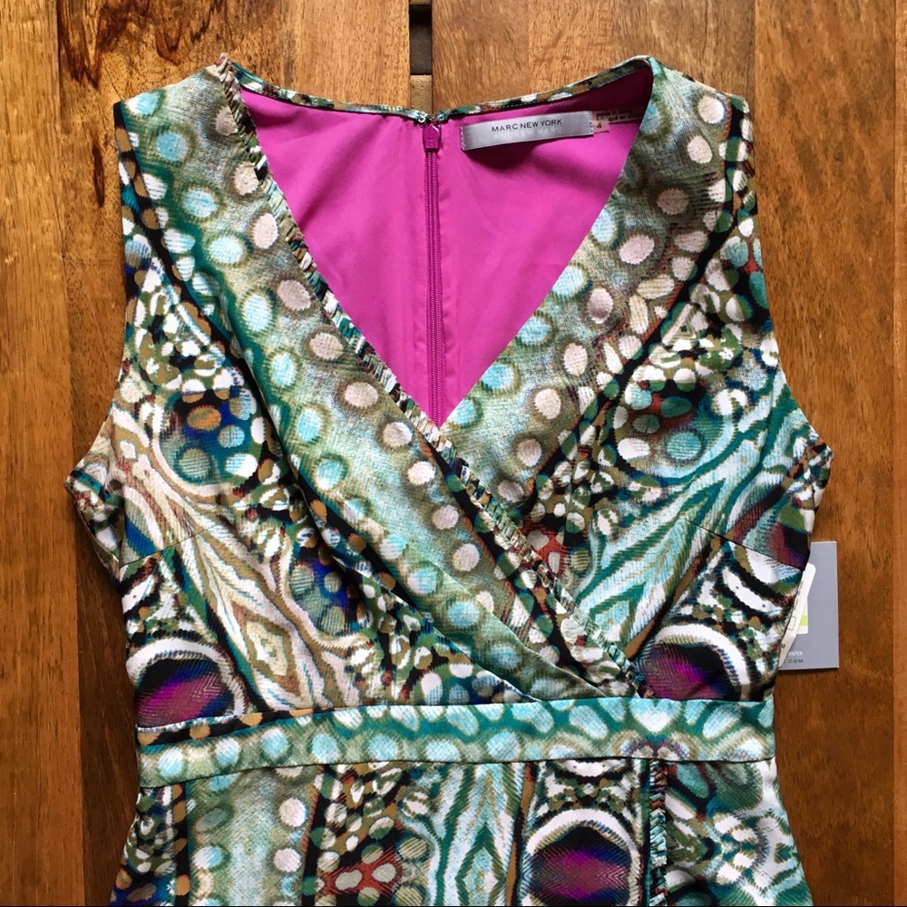 NWT Marc New York Neiman Marcus Faux Wrap Dress 4